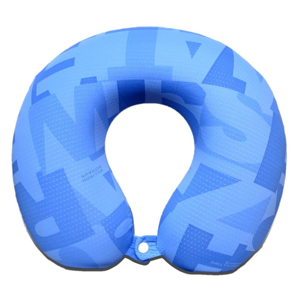 Travel Neck Pillow for Airplane & Car, Light Blue
