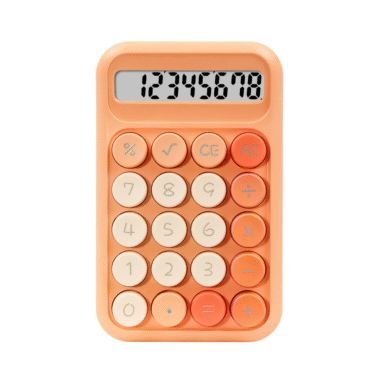 Retro Orange Chunky-Key Calculator, 12 Digit
