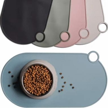Waterproof Silicone Pet Feeding Mat with Raised Edge