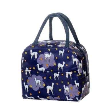 Insulated Lunch Tote Bag, Llama Print