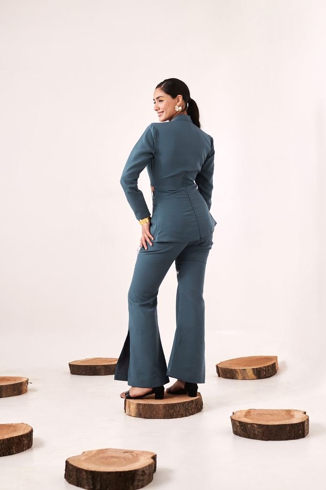 Blue Cut-Out Co-Ord Set photo 5