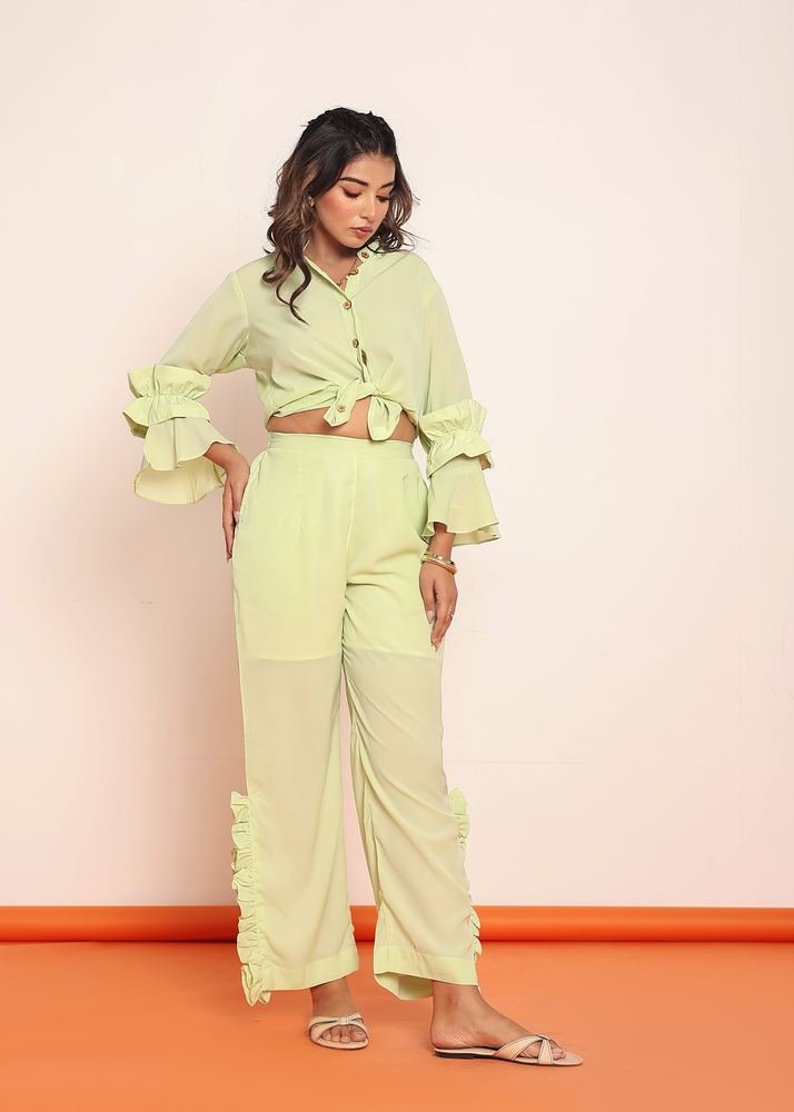 Co- ord set with detailed ruffles