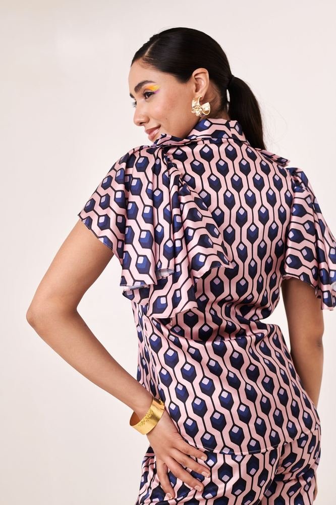 Printed geometric co-ord set photo 2