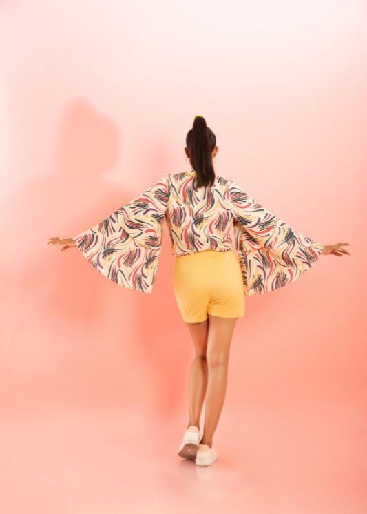 Printed Shirt with Butter Yellow Skorts photo 4