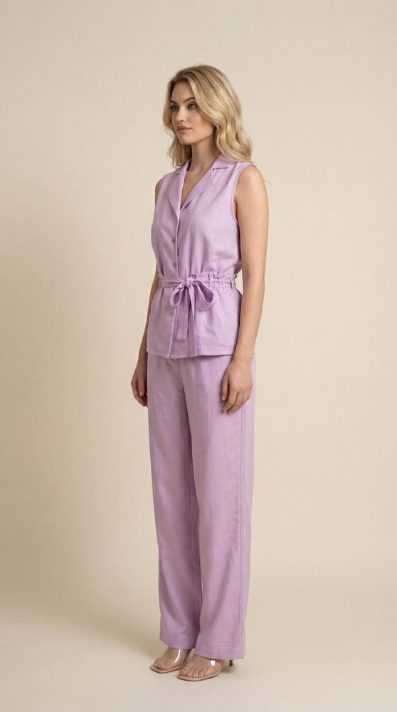 Solid Lavender Blazer Co-ord Set photo 2