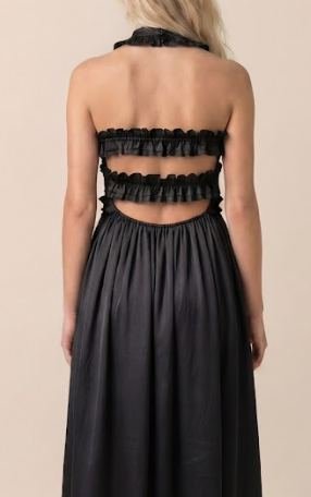 Black Ruffled Maxi Dress photo 3