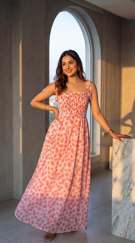 Floral Printed Maxi Dress photo 5