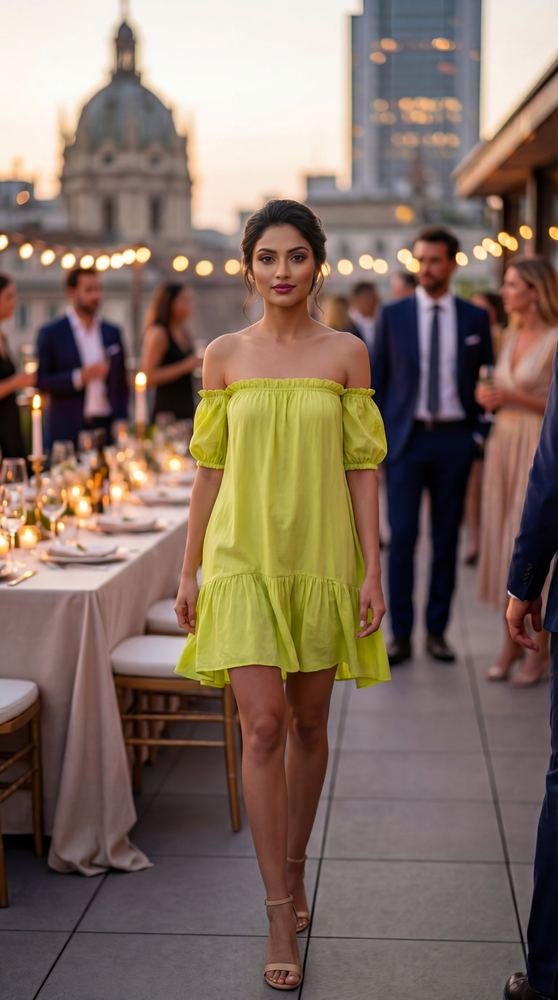 Lime Green Mini Dress photo 5