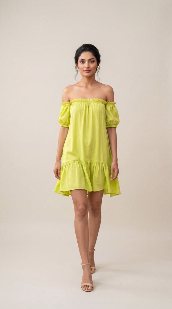 Lime Green Mini Dress photo 2
