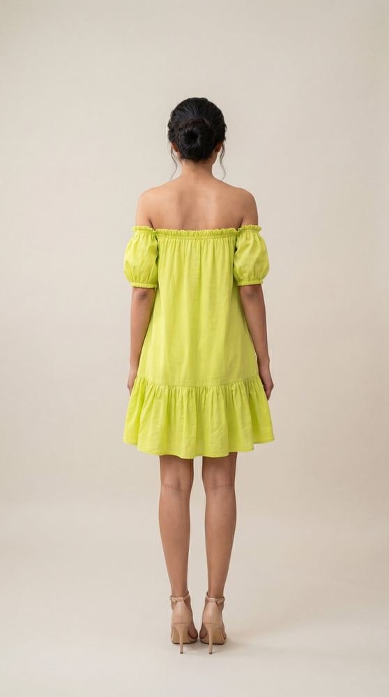 Lime Green Mini Dress photo 4