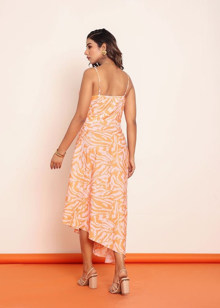 Printed maxi dress with adjustable staps photo 3