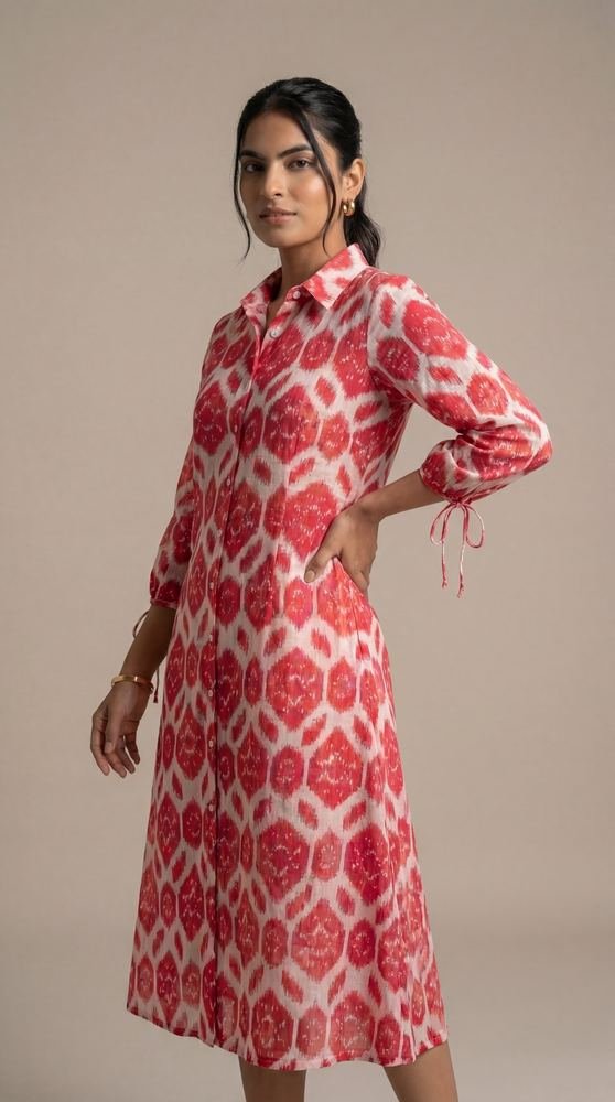 Printed Shirt Dress