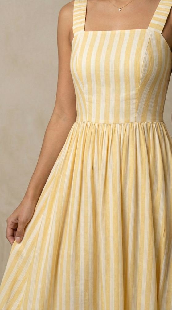 Striped Midi Dress with Pockets photo 2