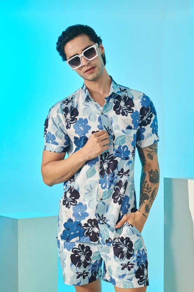Blue Floral Print Co-ord Set photo 2