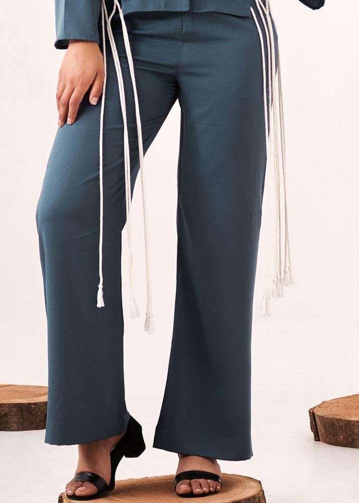 Litchen blue wide leg pant photo 2