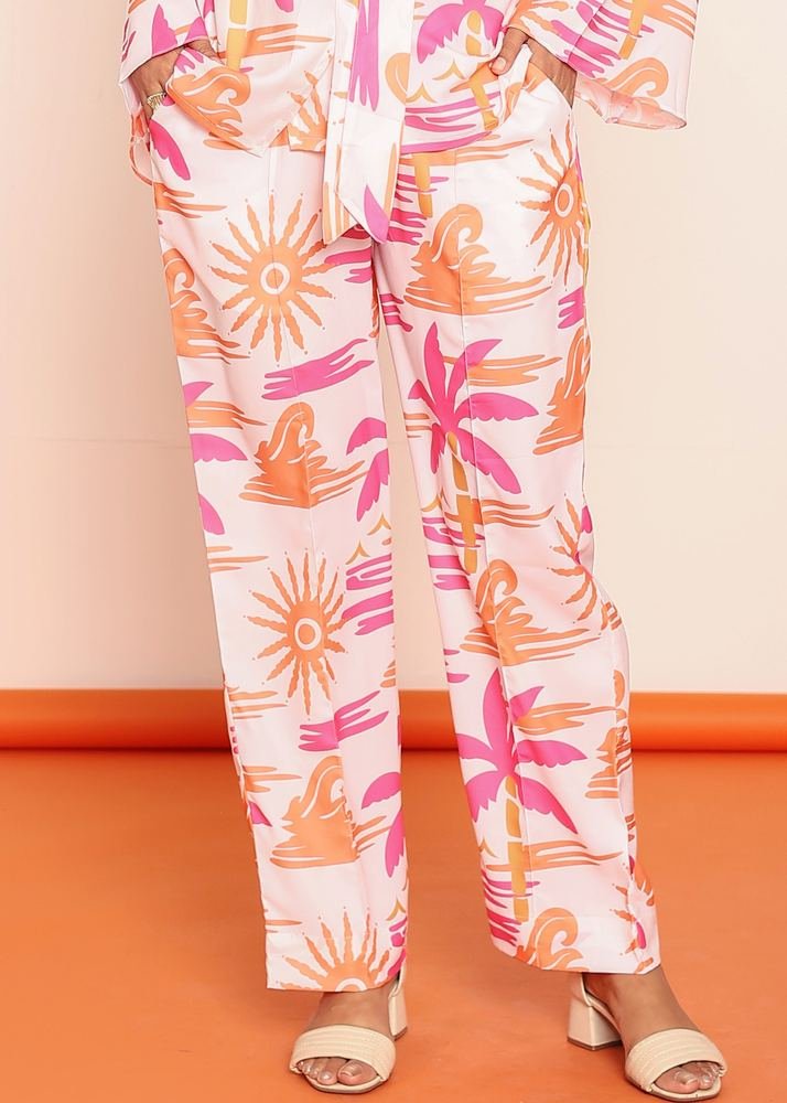 Printed pintucked pant photo 4