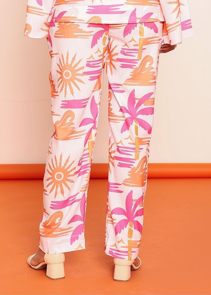 Printed pintucked pant photo 3