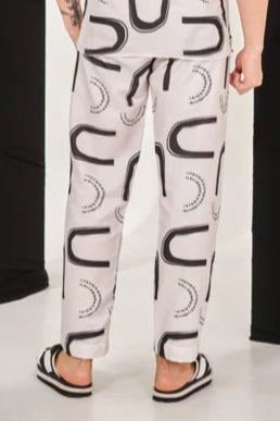 White printed trouser photo 3