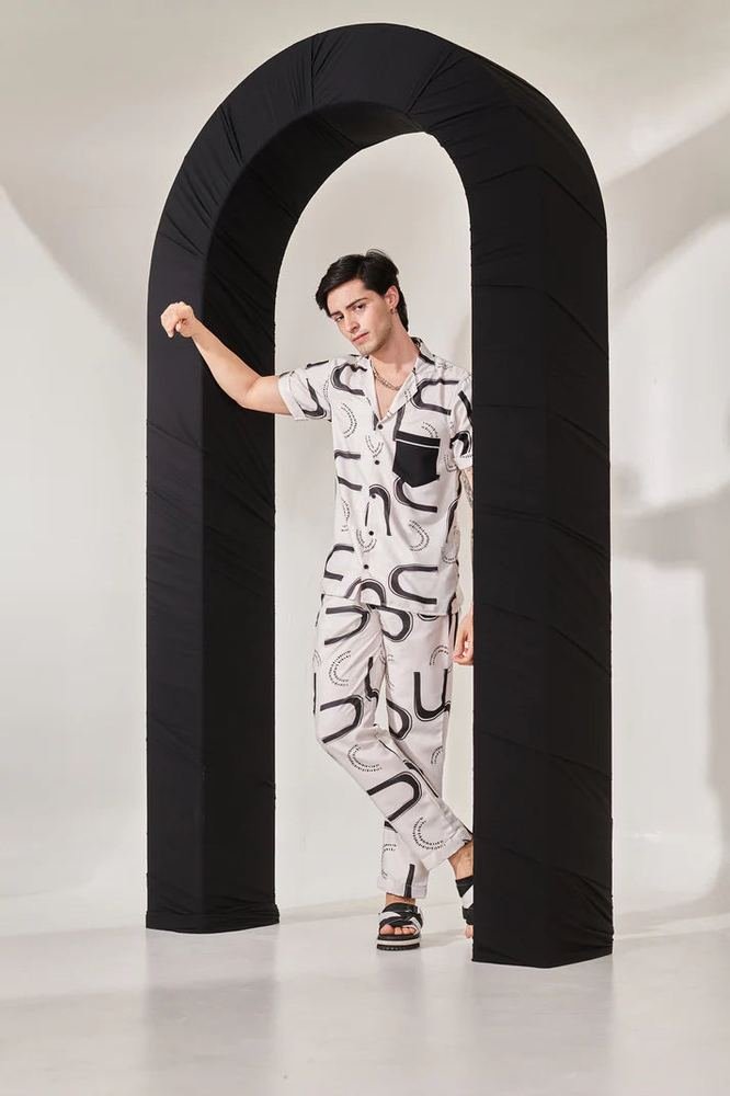 White printed trouser photo 2