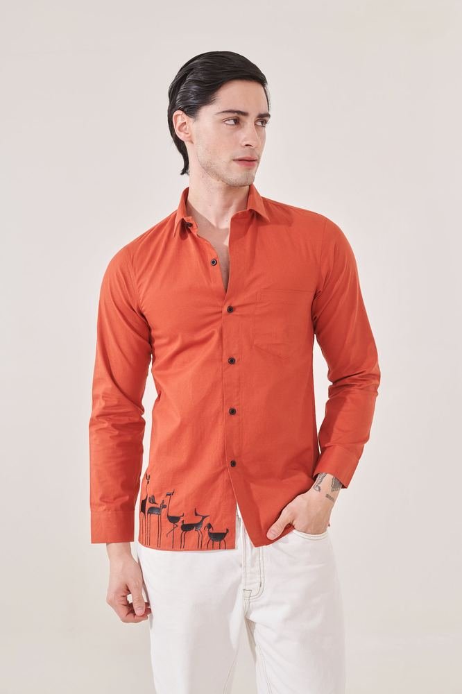 Animal Caricature Embroidered Shirt photo 2