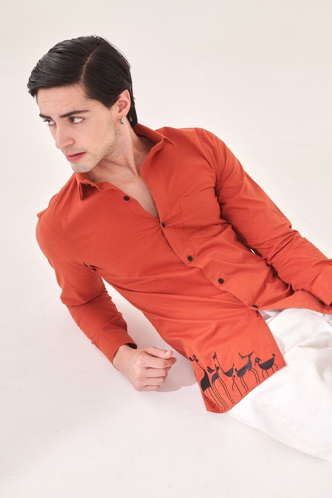 Animal Caricature Embroidered Shirt photo 4