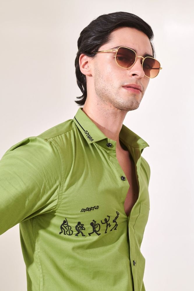 Caricatures Embroidered Shirt photo 3
