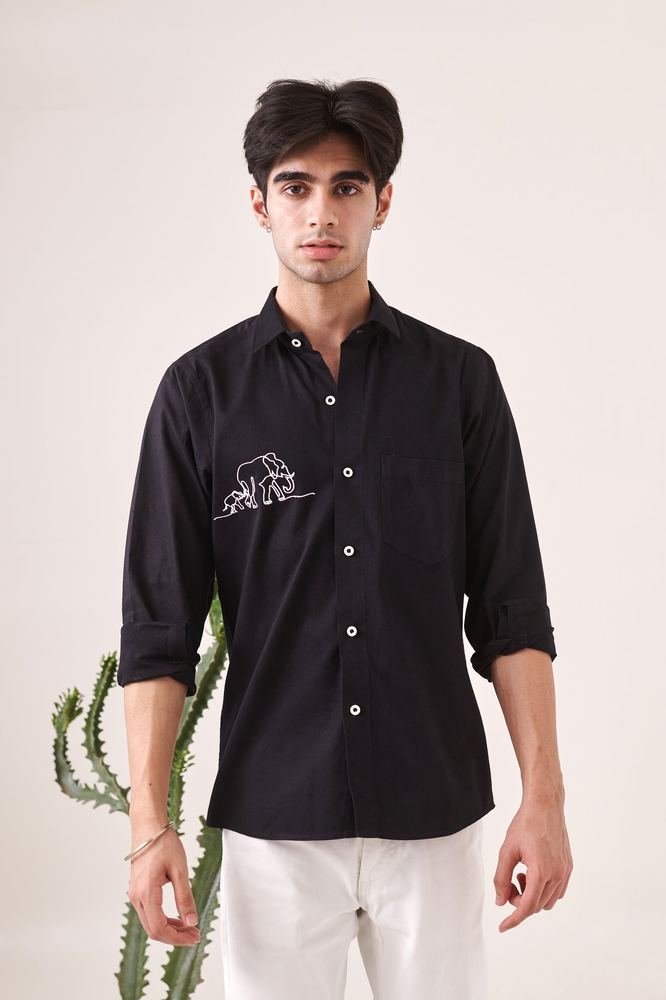 Elephant Embroidered Shirt photo 2