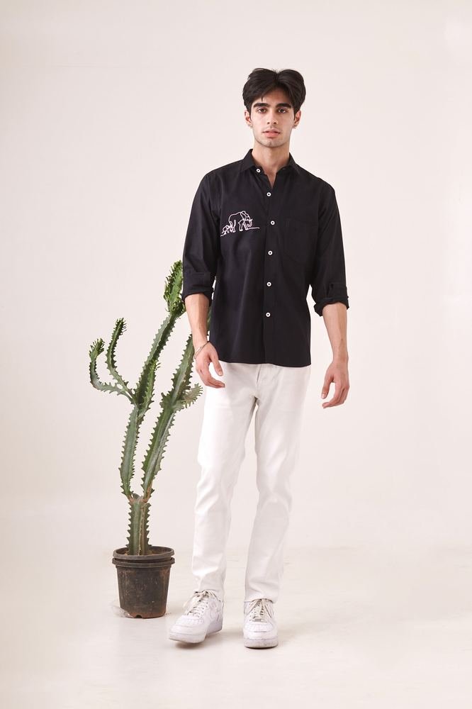 Elephant Embroidered Shirt photo 4