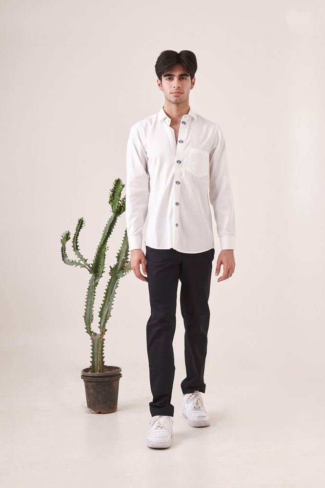 Evil Eye Embroidered Shirt photo 2