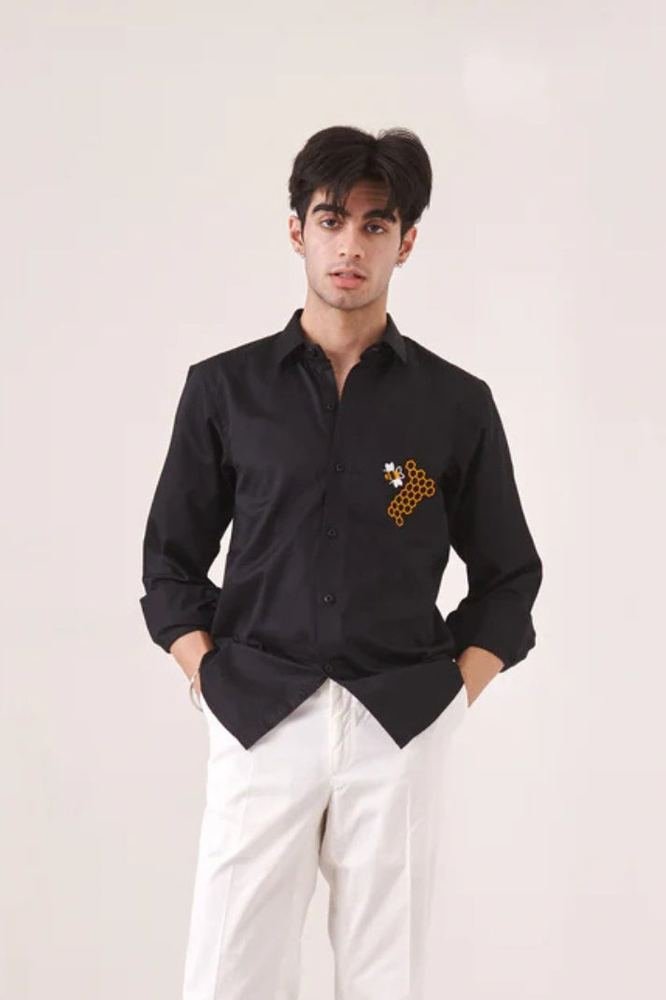 Honeycomb Embroidered Shirt photo 4