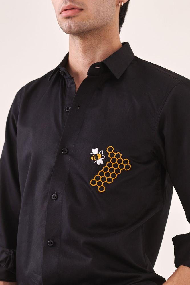 Honeycomb Embroidered Shirt photo 3