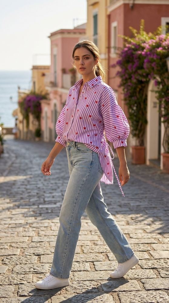 Lavender Striped Shirt photo 5