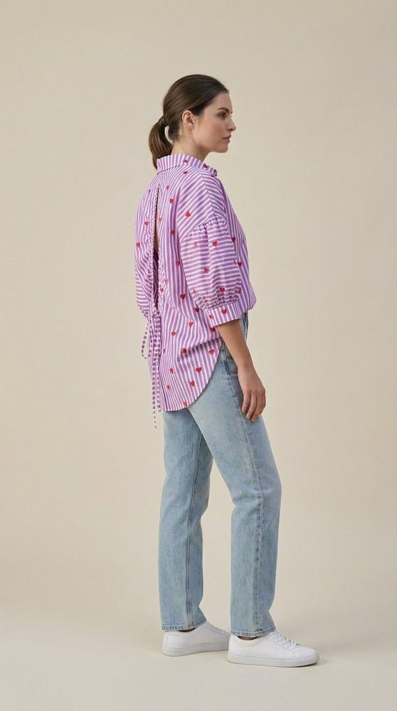 Lavender Striped Shirt photo 4