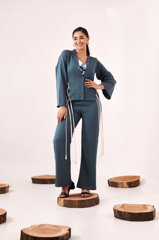 Litchen blue blazer shirt photo 2