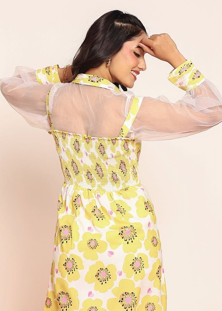 Organza shirt with printed details photo 2