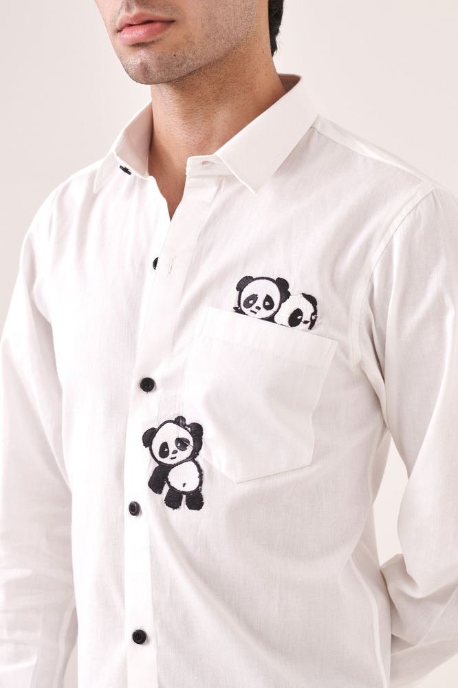 Panda Embroidered Shirt photo 4