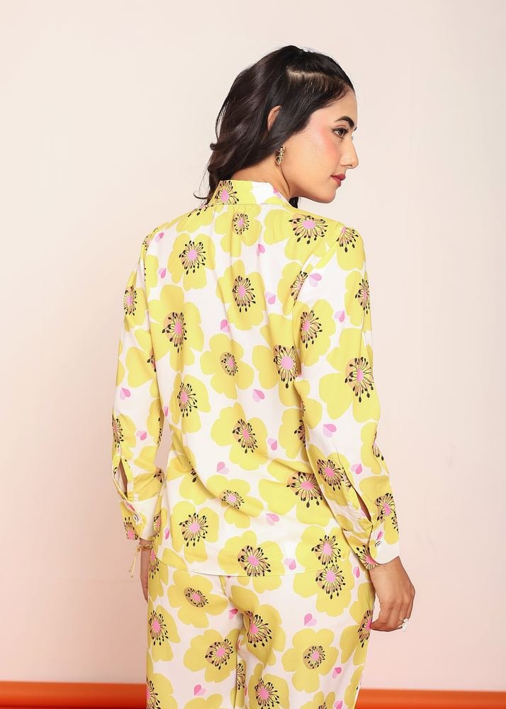 Printed pleated shirt photo 3