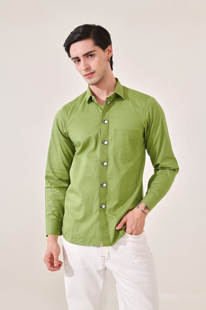 Sheep Embroidered Shirt photo 2
