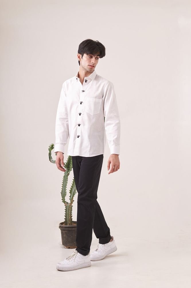 Spider Embroidered Shirt photo 3