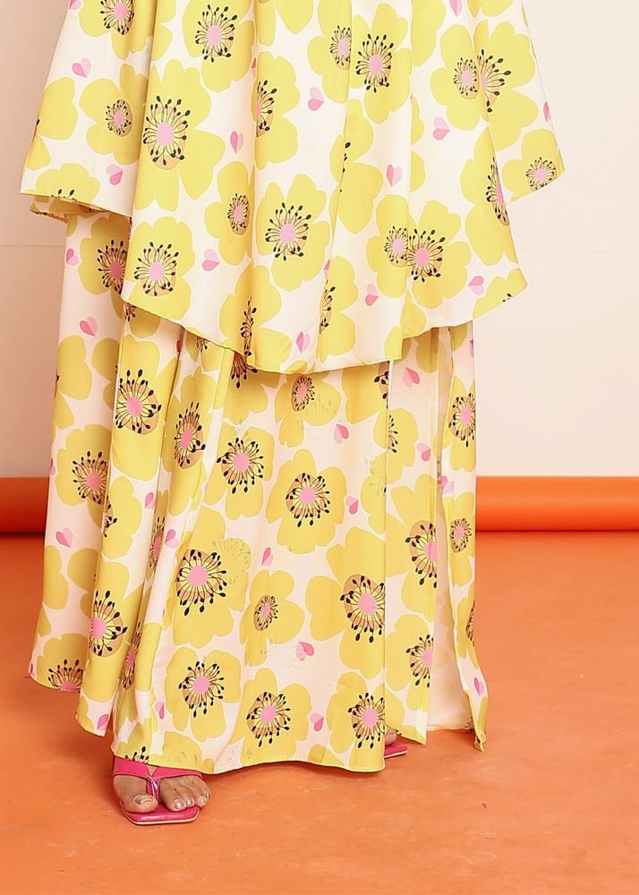 Floral slited skirt photo 3