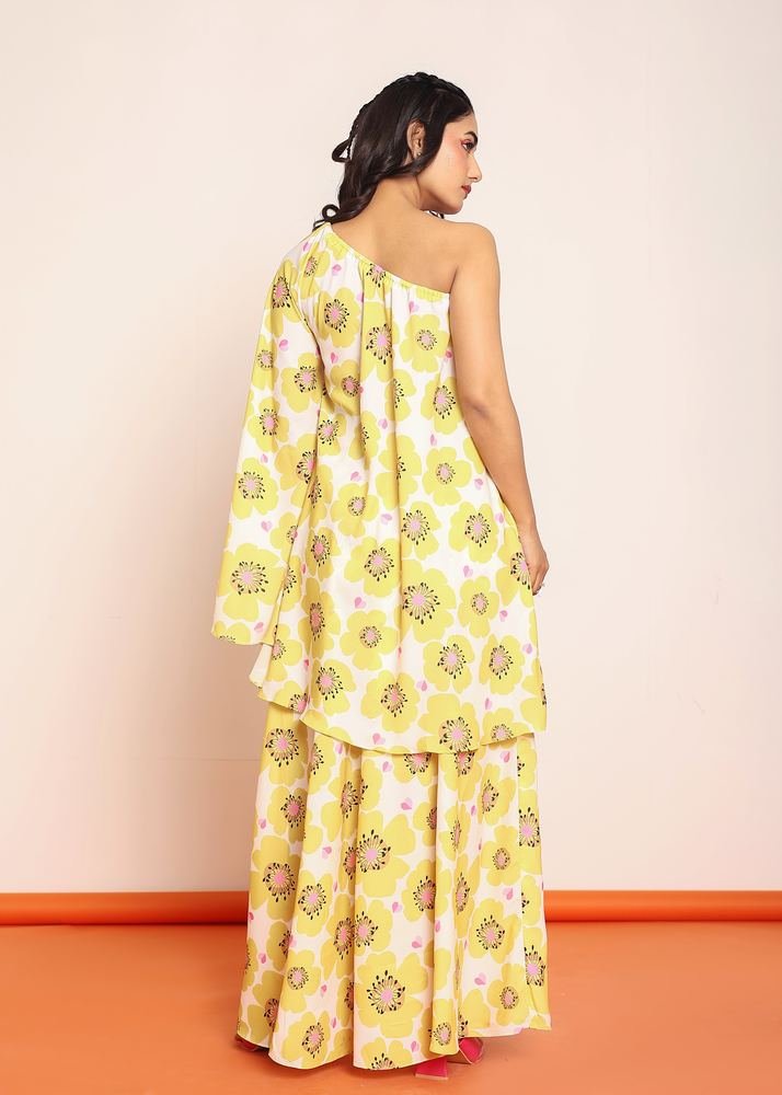 Floral slited skirt photo 2