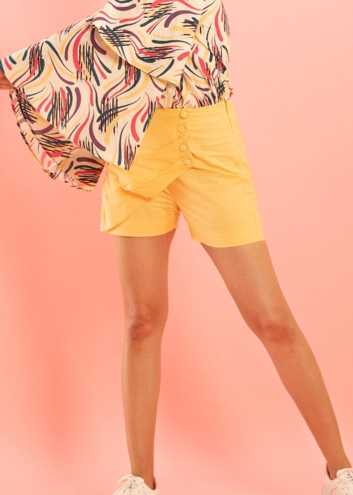 Cotton butter yellow skorts