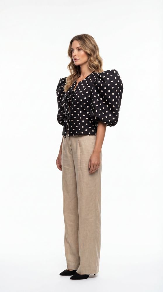 Black Polka Dot Top photo 5