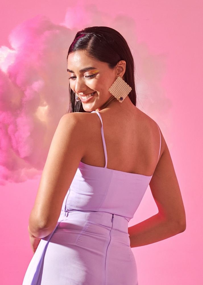 Lavender crop top photo 4