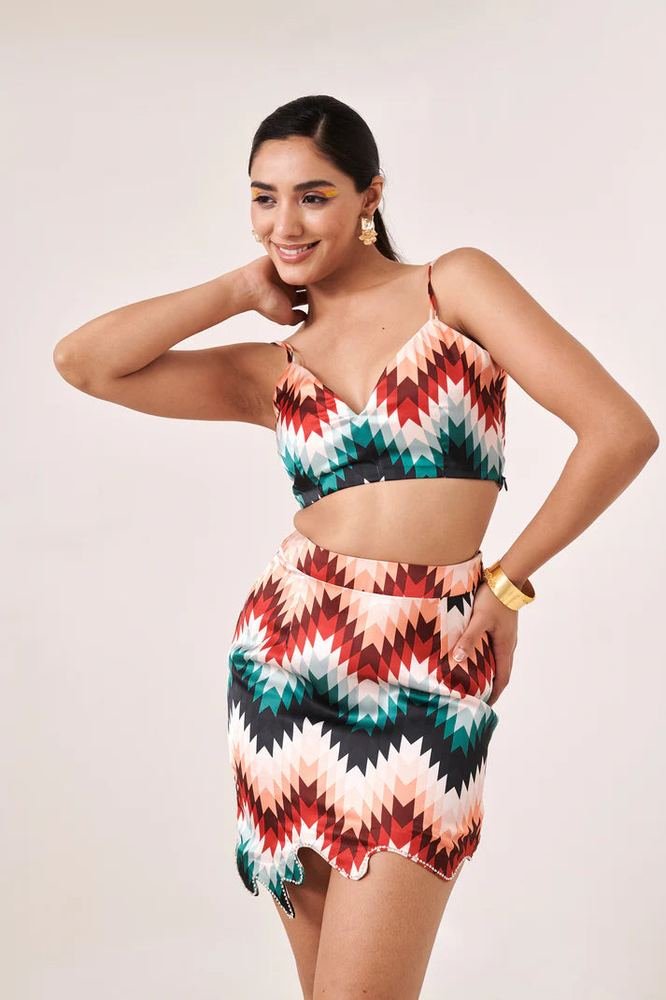Printed bralette top