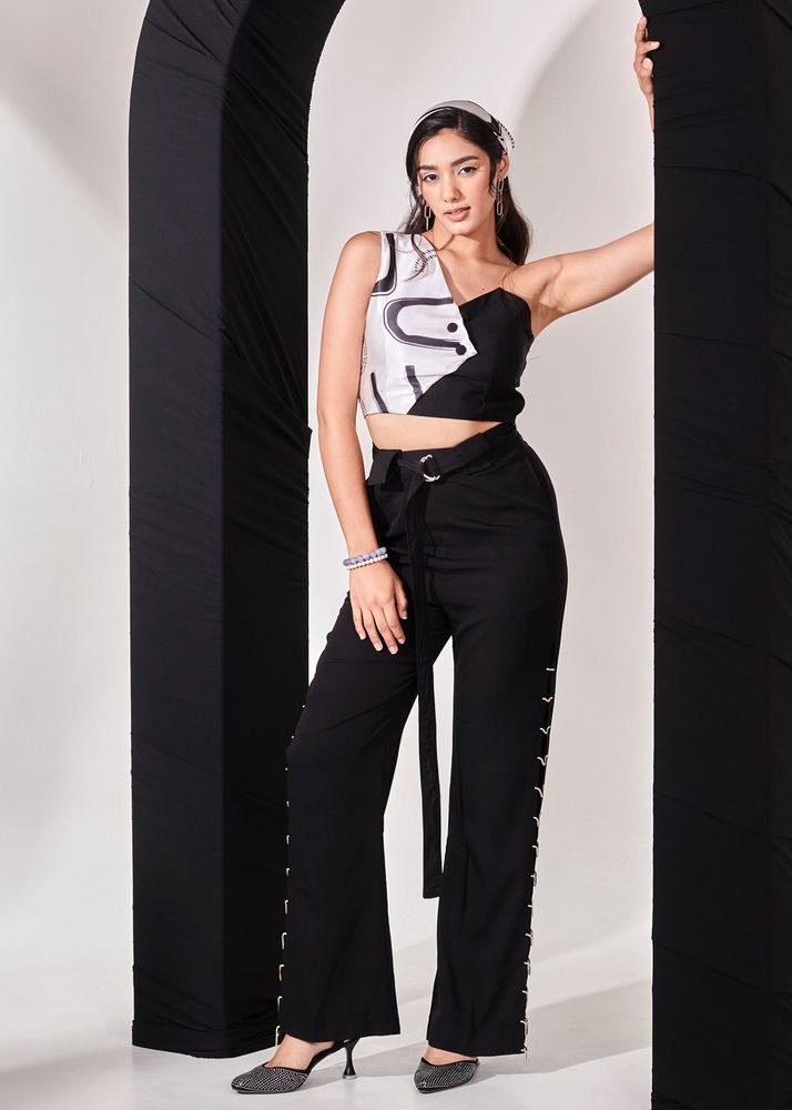 Swiss satin printed top photo 2