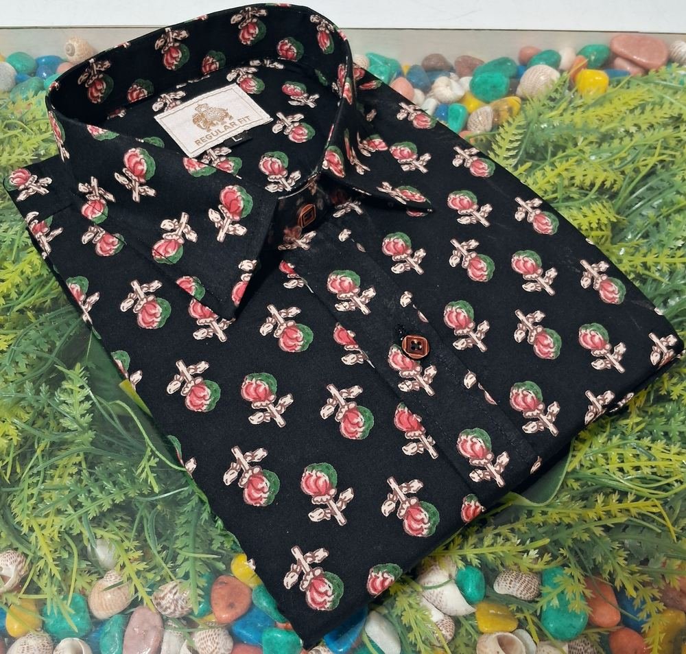 Booti Block Print Cotton Shirt