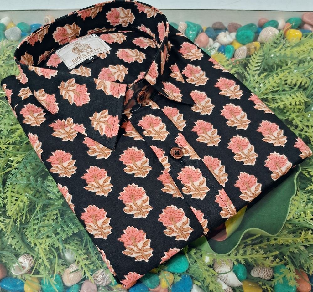 Elegant Block Printed Pure Cotton Shirt