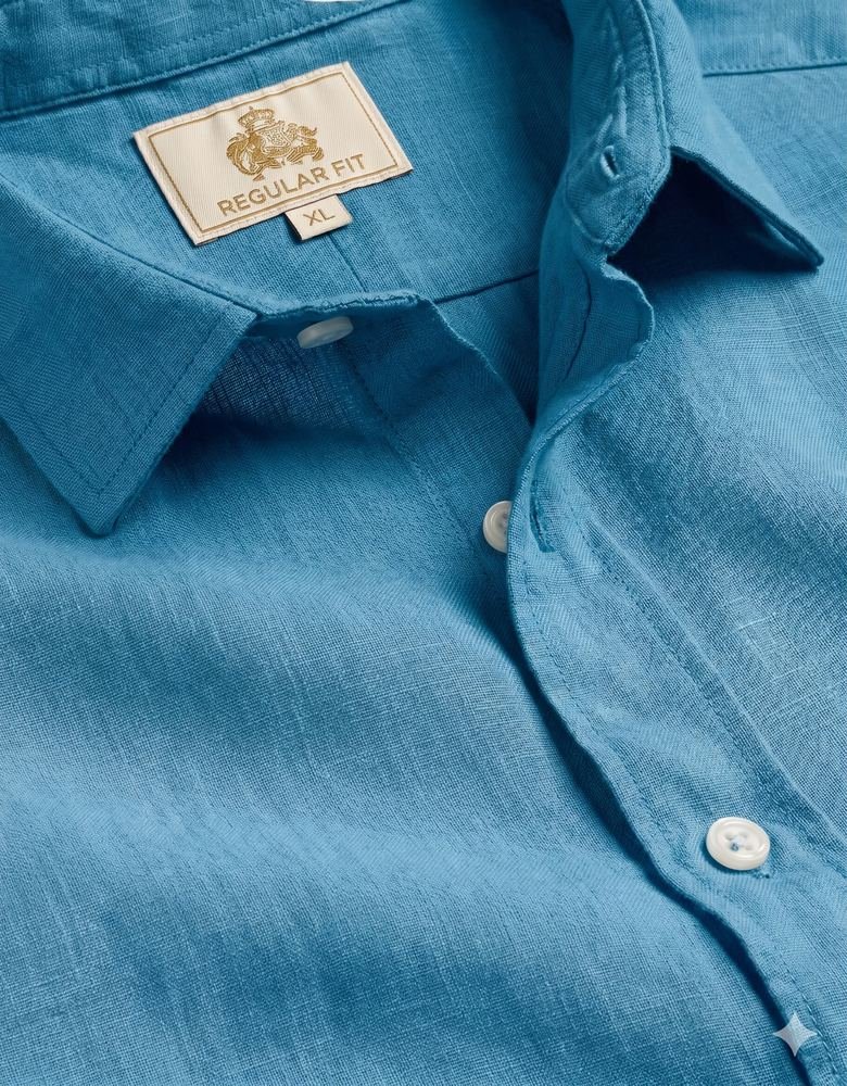 Lagoon Turquoise Regular Fit Cotton Shirt