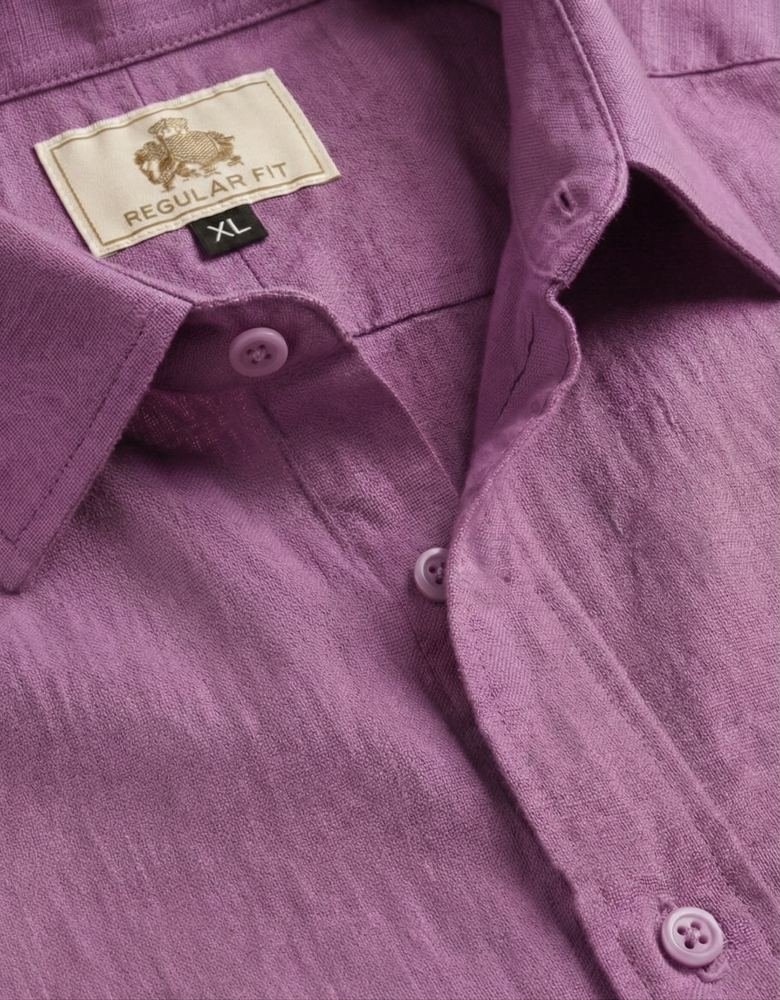 Wild Orchid Textured Slub Cotton Shirt
